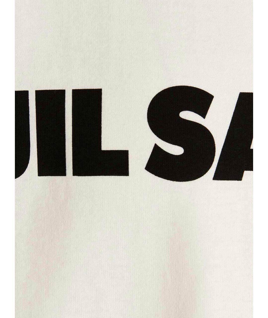 JIL SANDER Белая хлопковая футболка, фото 4