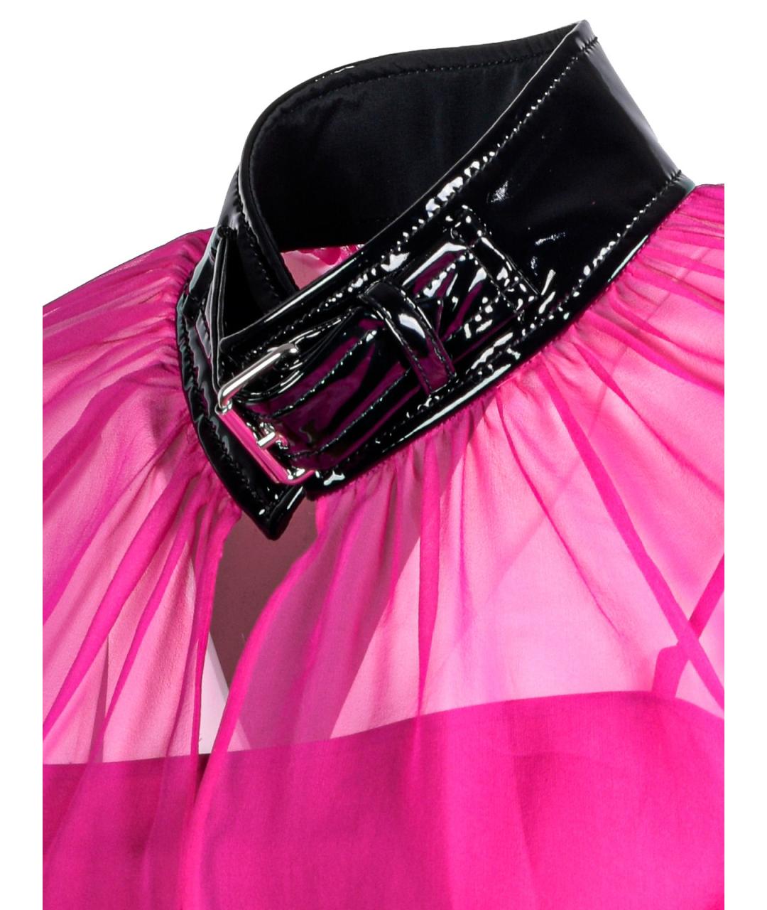 MOSCHINO Фуксия шелковое коктейльное платье, фото 4