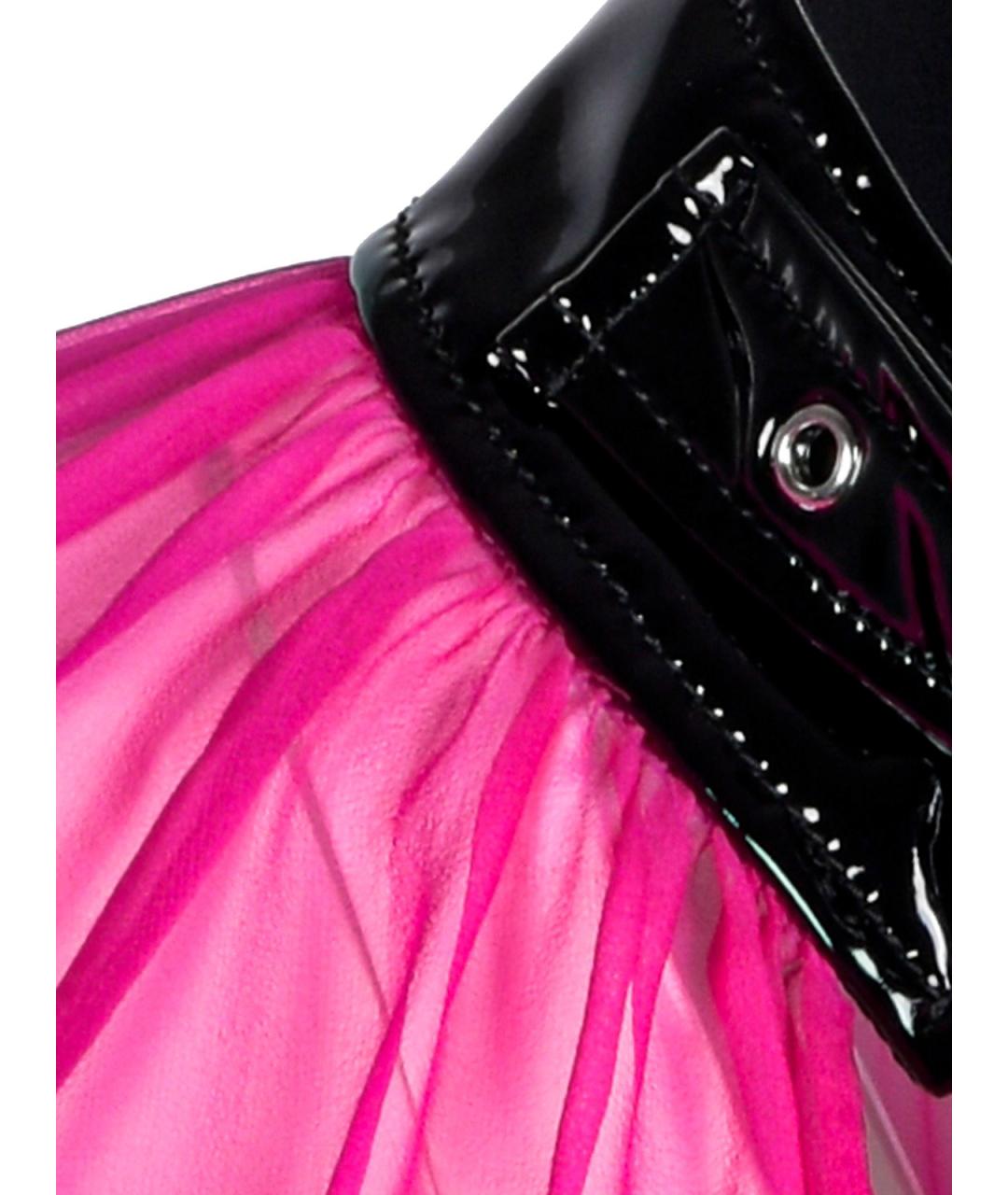 MOSCHINO Фуксия шелковое коктейльное платье, фото 5