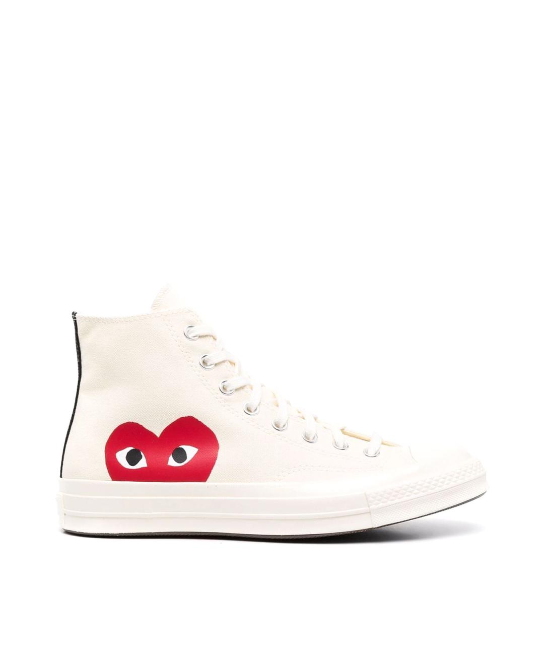 COMME DES GARÇONS Белые резиновые низкие кроссовки / кеды, фото 1