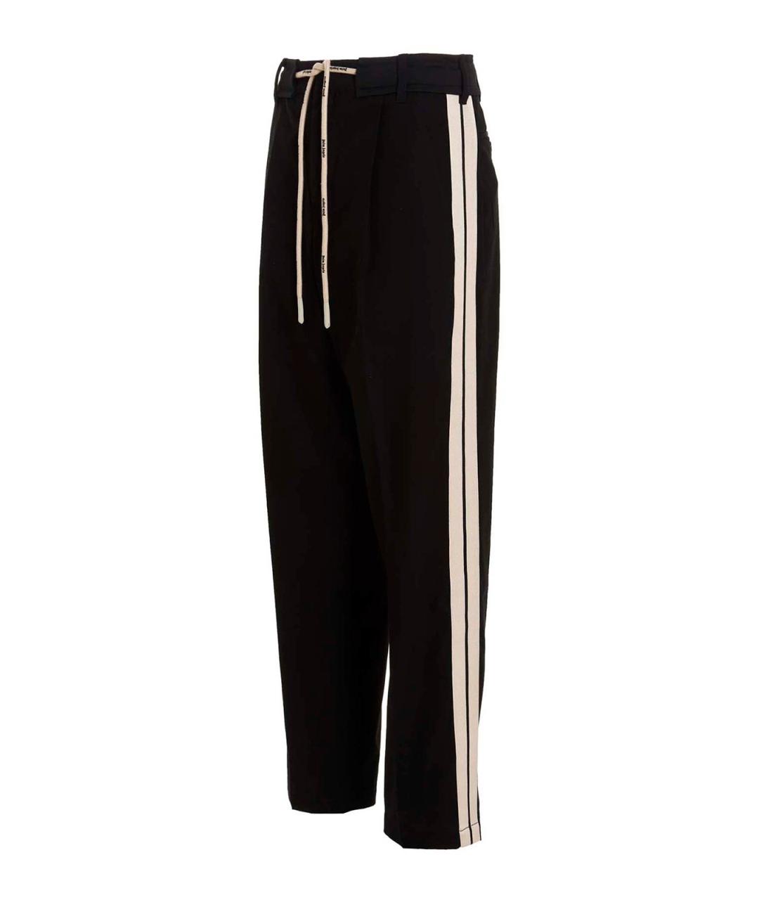 PALM ANGELS Черные хлопковые повседневные брюки, фото 3