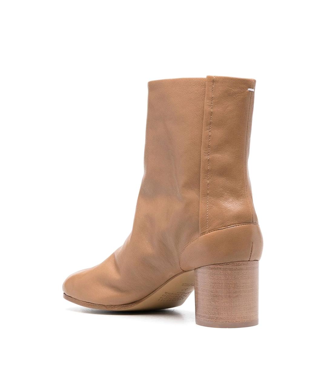 MAISON MARGIELA Коричневые кожаные ботильоны, фото 3