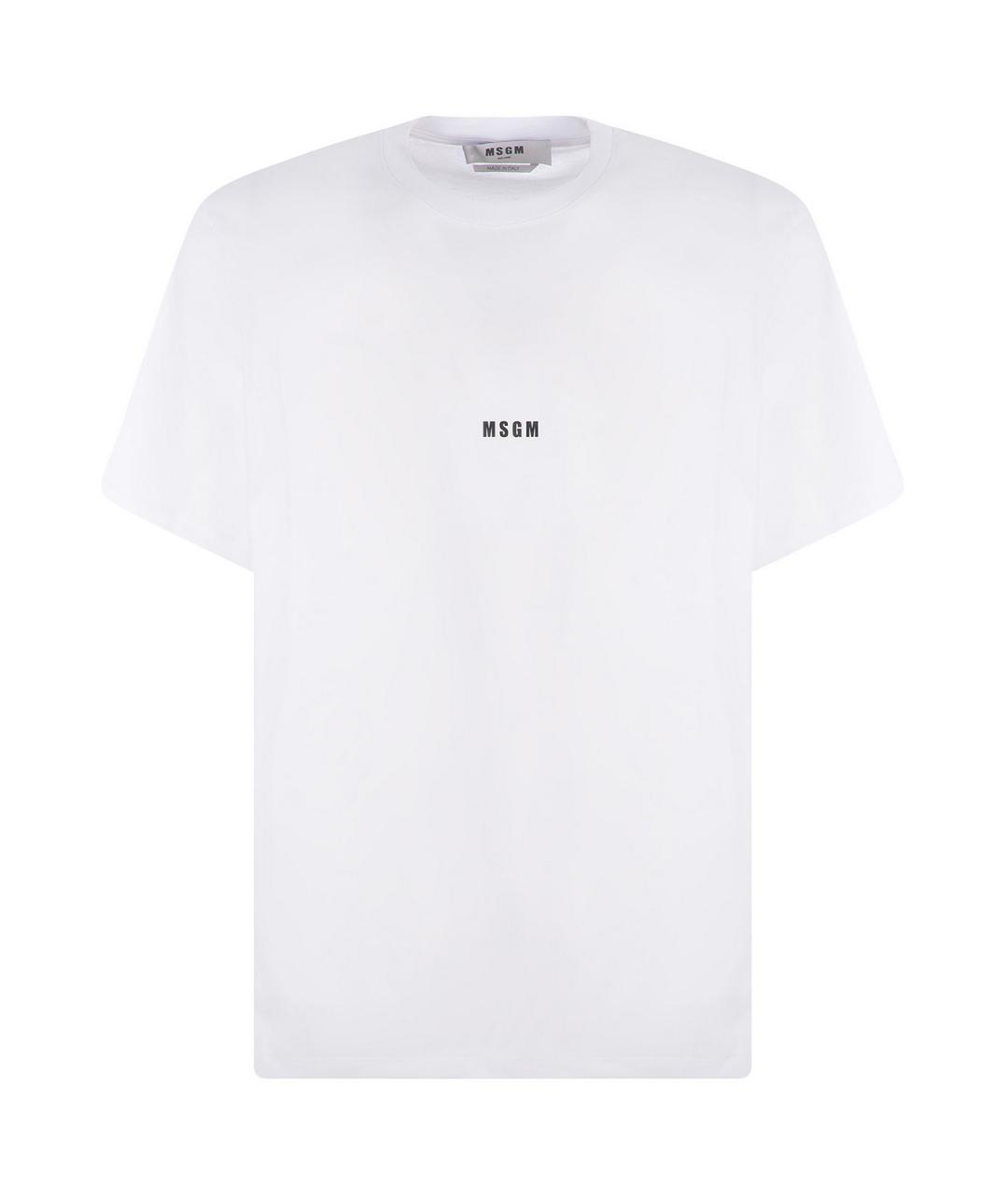 MSGM Белая хлопковая футболка, фото 1