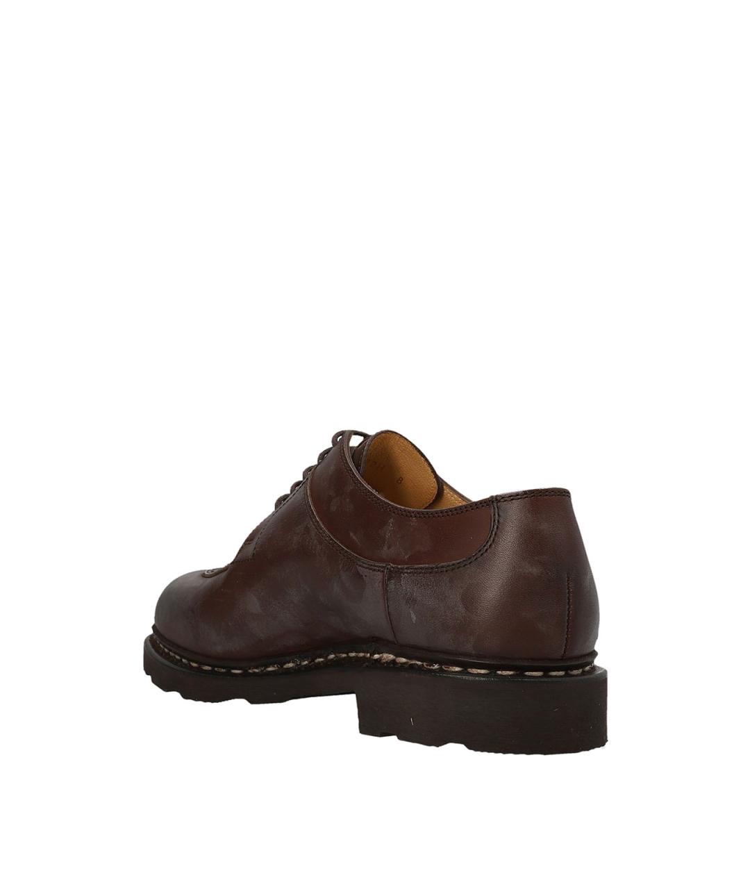 PARABOOT Коричневые кожаные низкие ботинки, фото 2