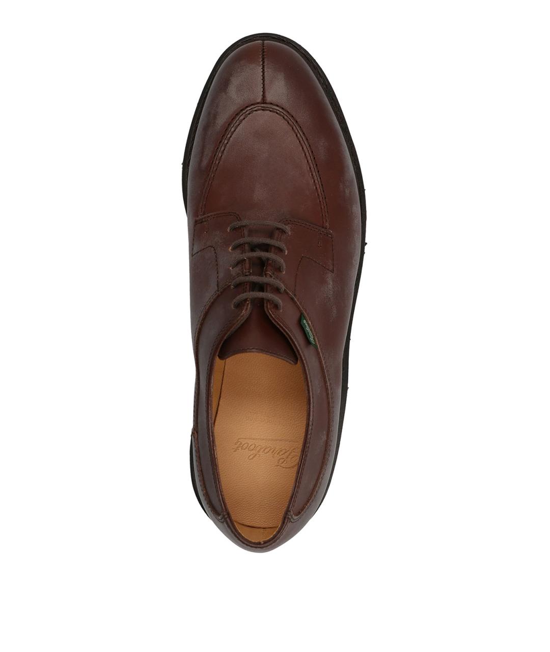 PARABOOT Коричневые кожаные низкие ботинки, фото 3