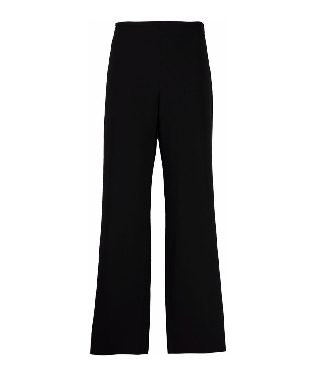 EMPORIO ARMANI Черные вискозные брюки широкие, фото 1