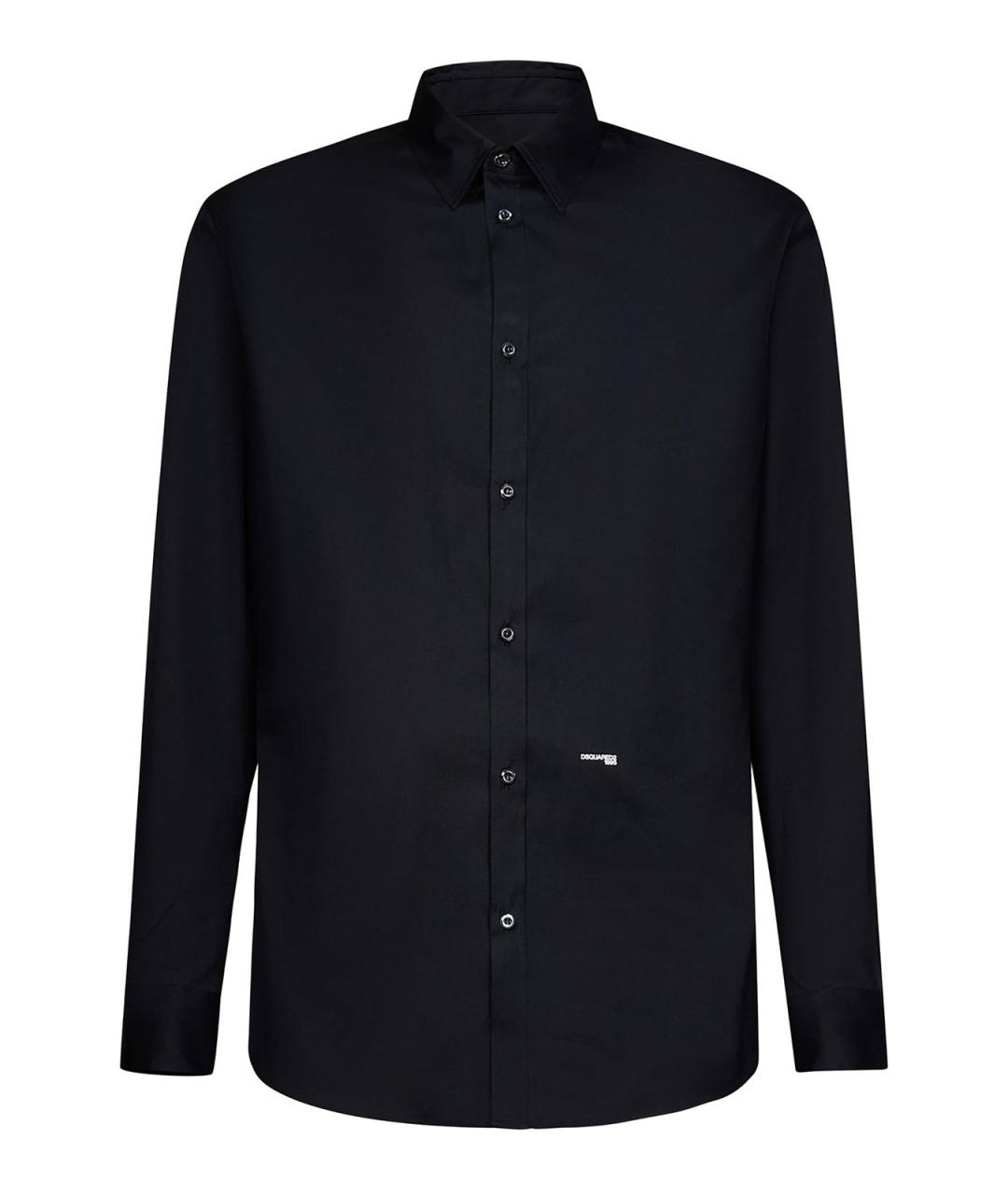 DSQUARED2 Черная хлопковая классическая рубашка, фото 1