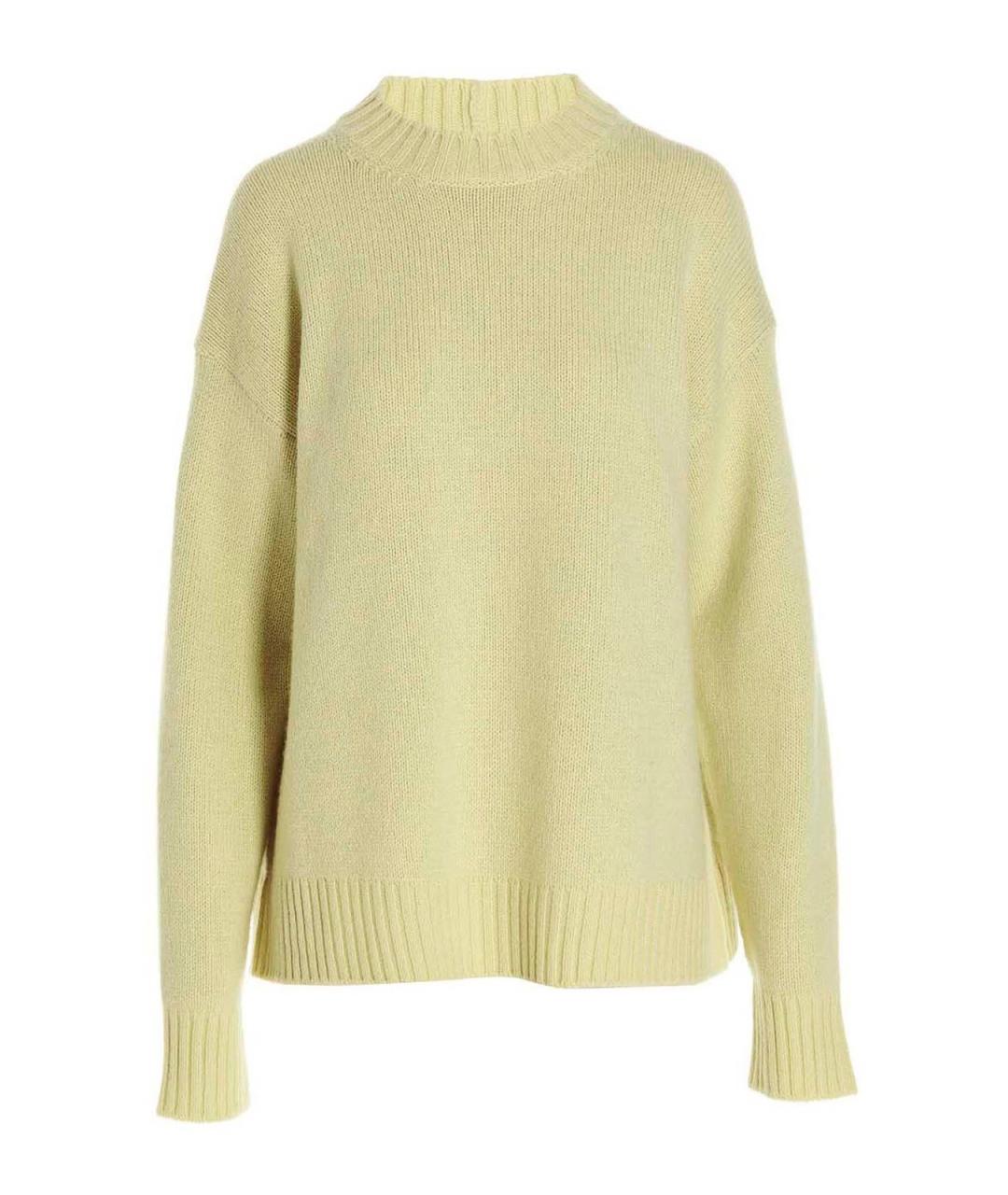 JIL SANDER Желтый кашемировый джемпер / свитер, фото 1
