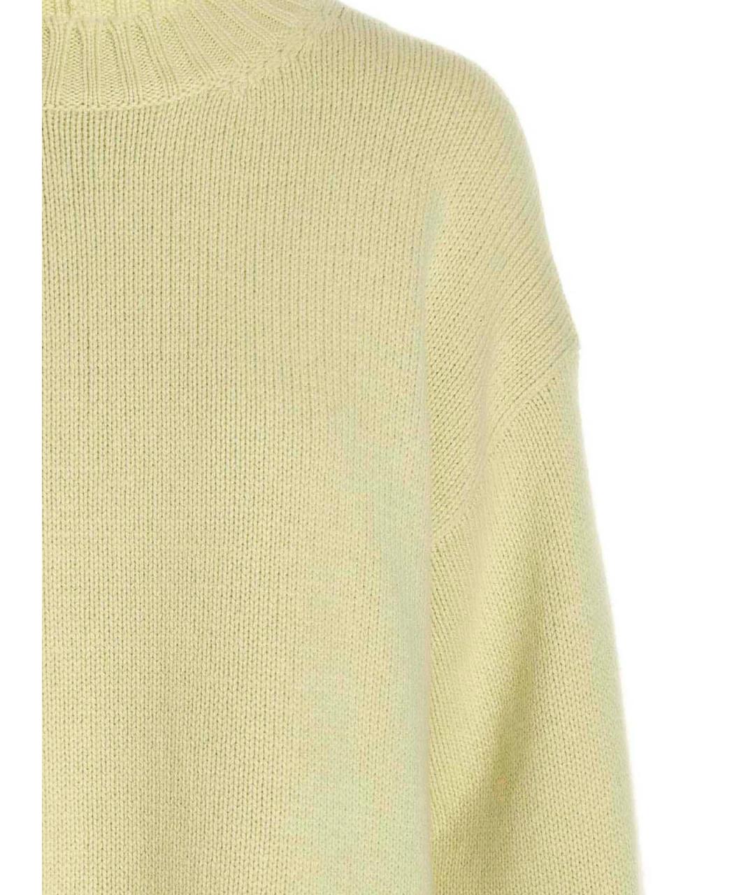 JIL SANDER Желтый кашемировый джемпер / свитер, фото 3