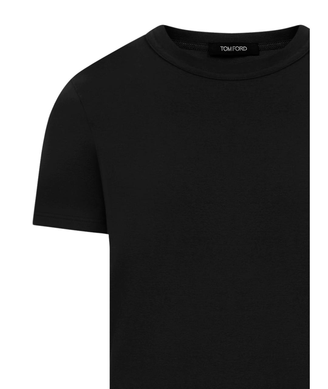 TOM FORD Черная хлопковая футболка, фото 3