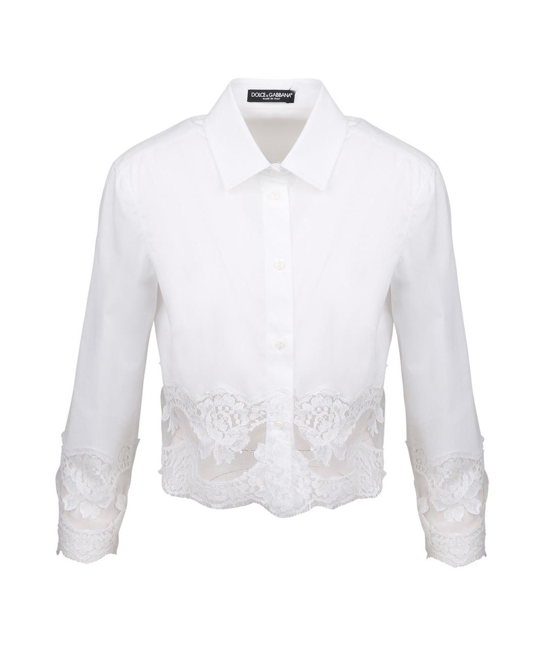 DOLCE&GABBANA Белая хлопковая рубашка, фото 1