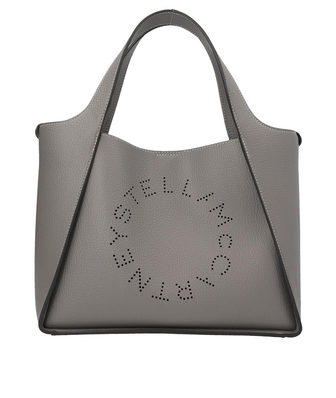 STELLA MCCARTNEY Серая синтетическая сумка с короткими ручками, фото 1
