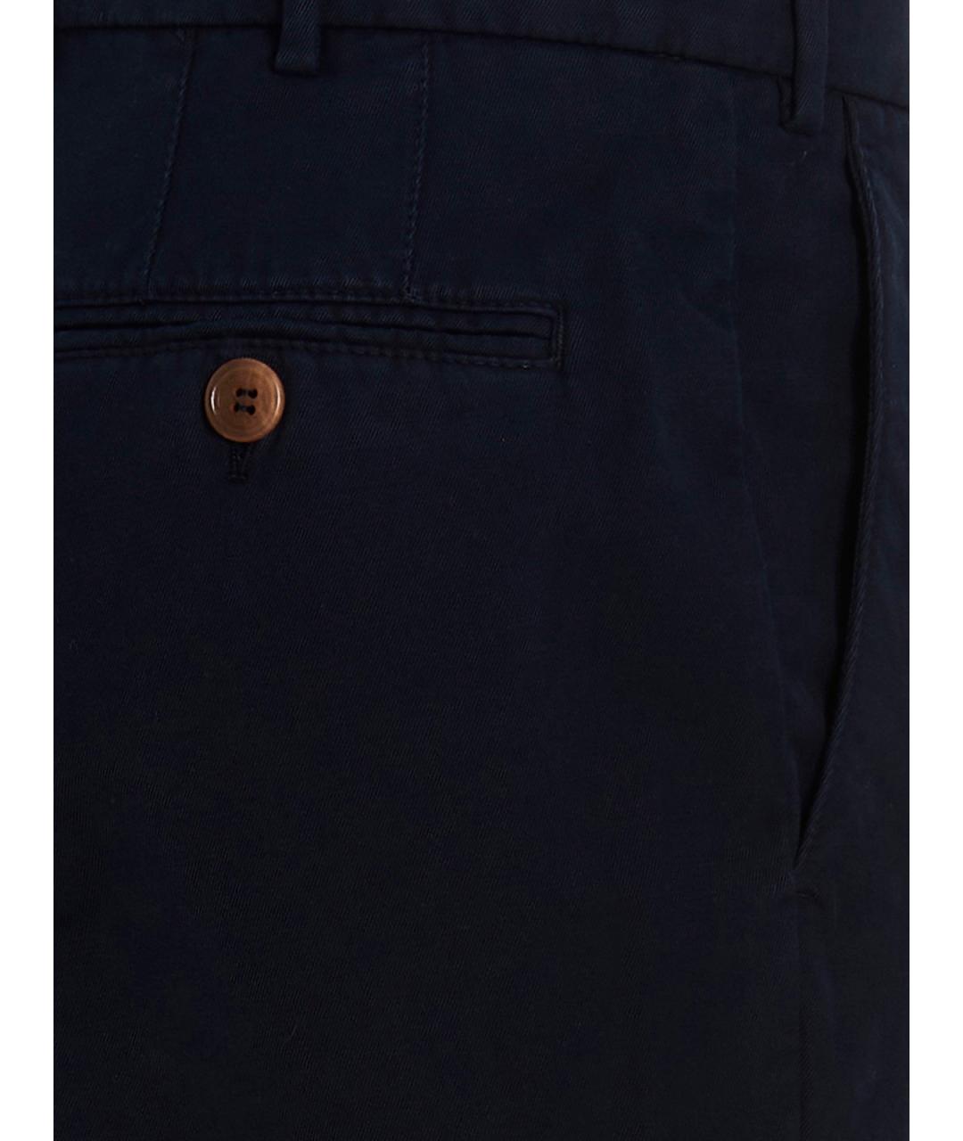 BRUNELLO CUCINELLI Синие хлопковые повседневные брюки, фото 4