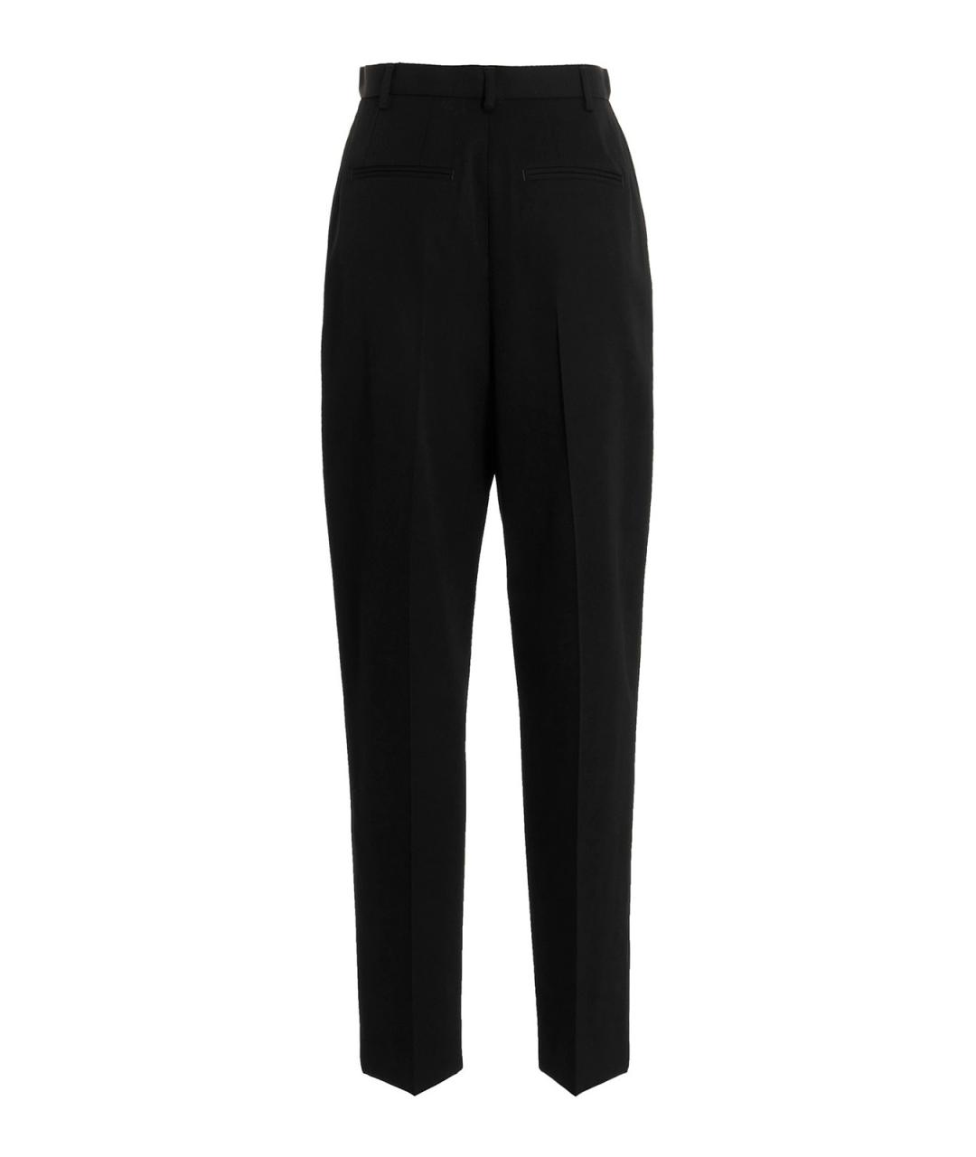 TORY BURCH Черные шерстяные прямые брюки, фото 2