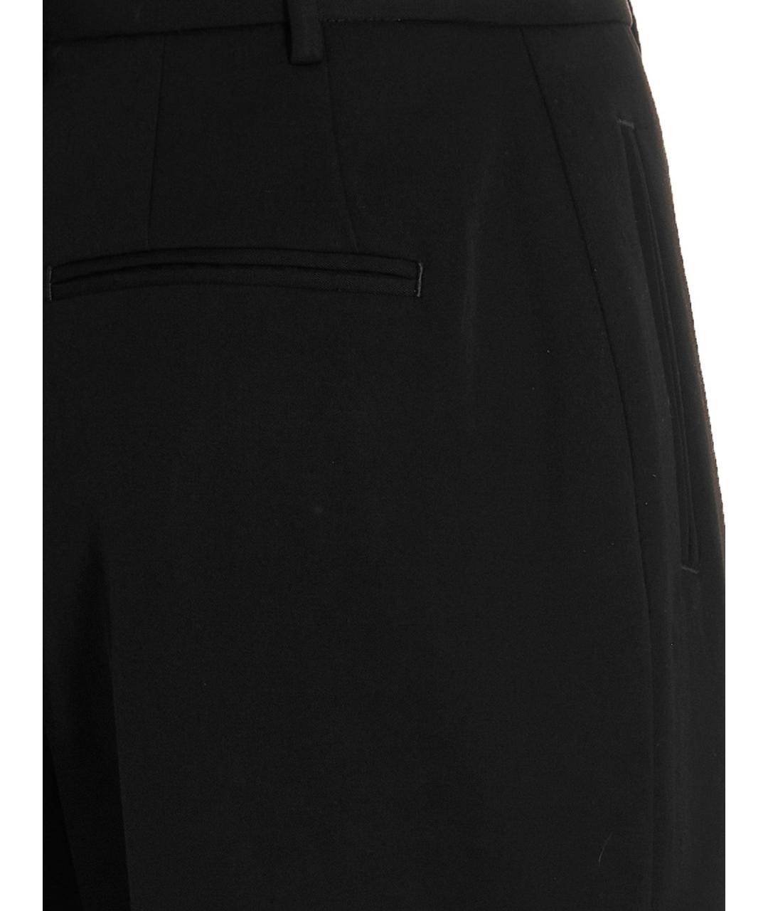 TORY BURCH Черные шерстяные прямые брюки, фото 4