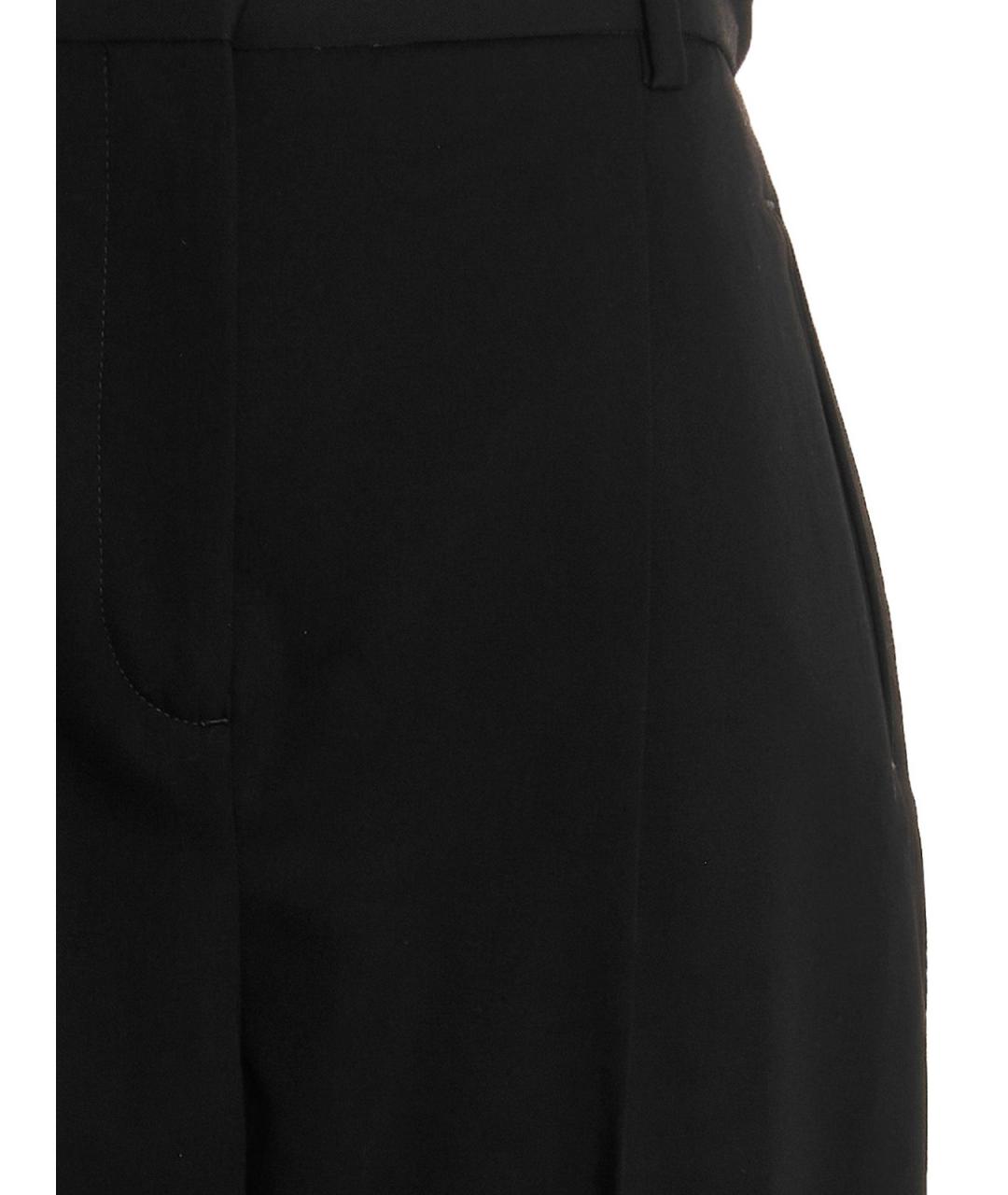 TORY BURCH Черные шерстяные прямые брюки, фото 3