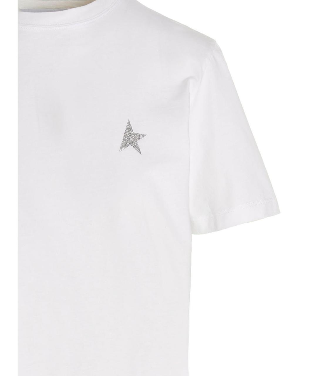 GOLDEN GOOSE Белая хлопковая футболка, фото 3