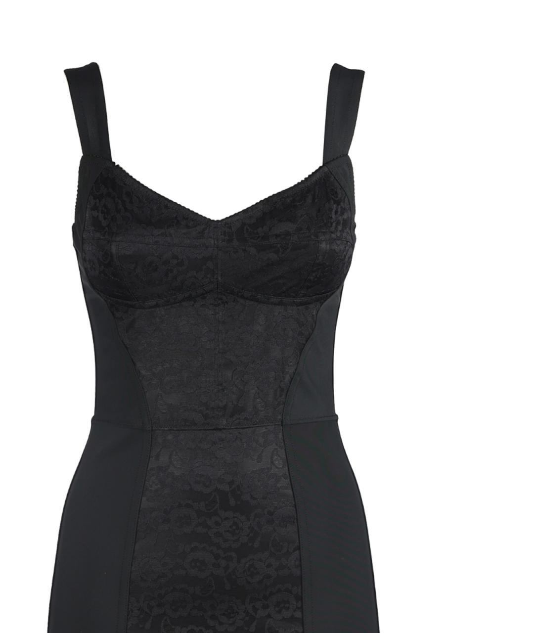 DOLCE&GABBANA Черное полиэстеровое повседневное платье, фото 3