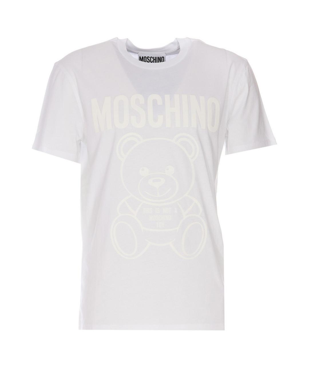 MOSCHINO Белая хлопковая футболка, фото 1