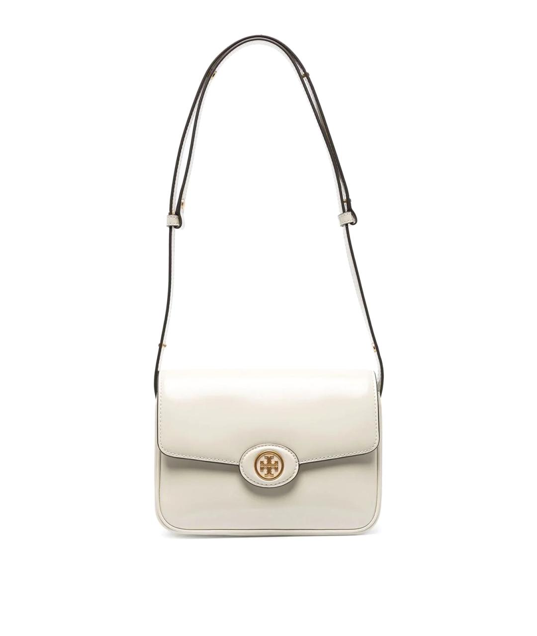 TORY BURCH Белая кожаная сумка через плечо, фото 1