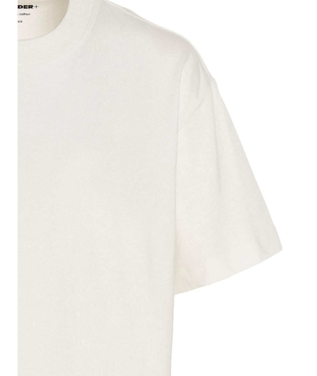 JIL SANDER Белая хлопковая футболка, фото 3