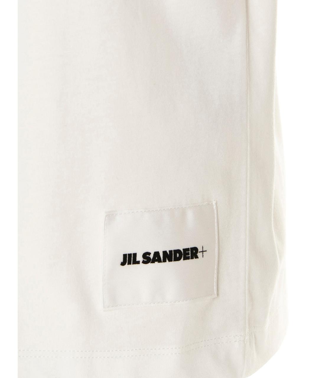 JIL SANDER Белая хлопковая футболка, фото 4