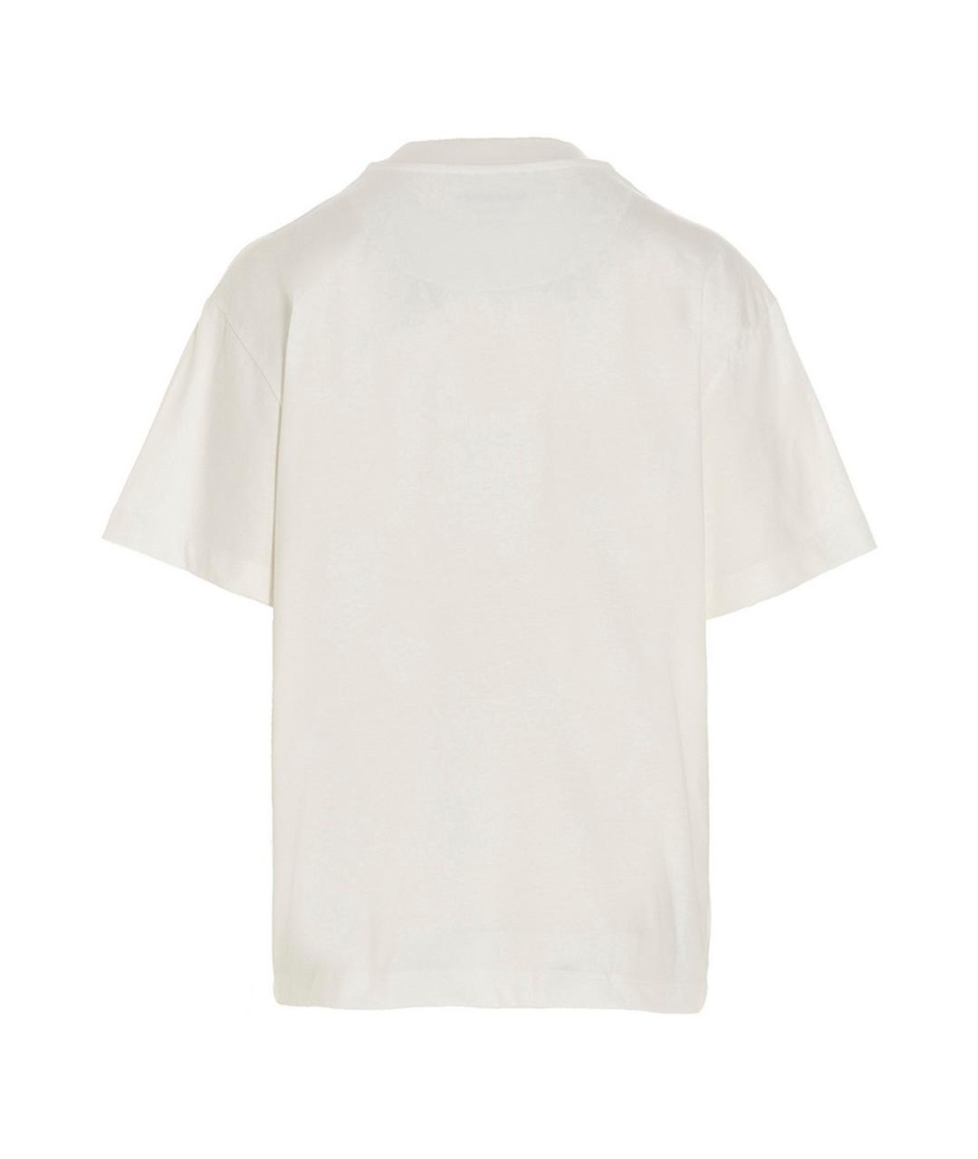 JIL SANDER Белая хлопковая футболка, фото 2