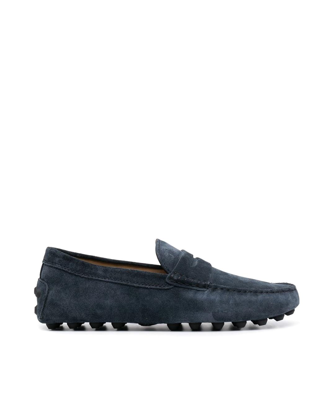 TOD'S Синие замшевые мокасины, фото 1