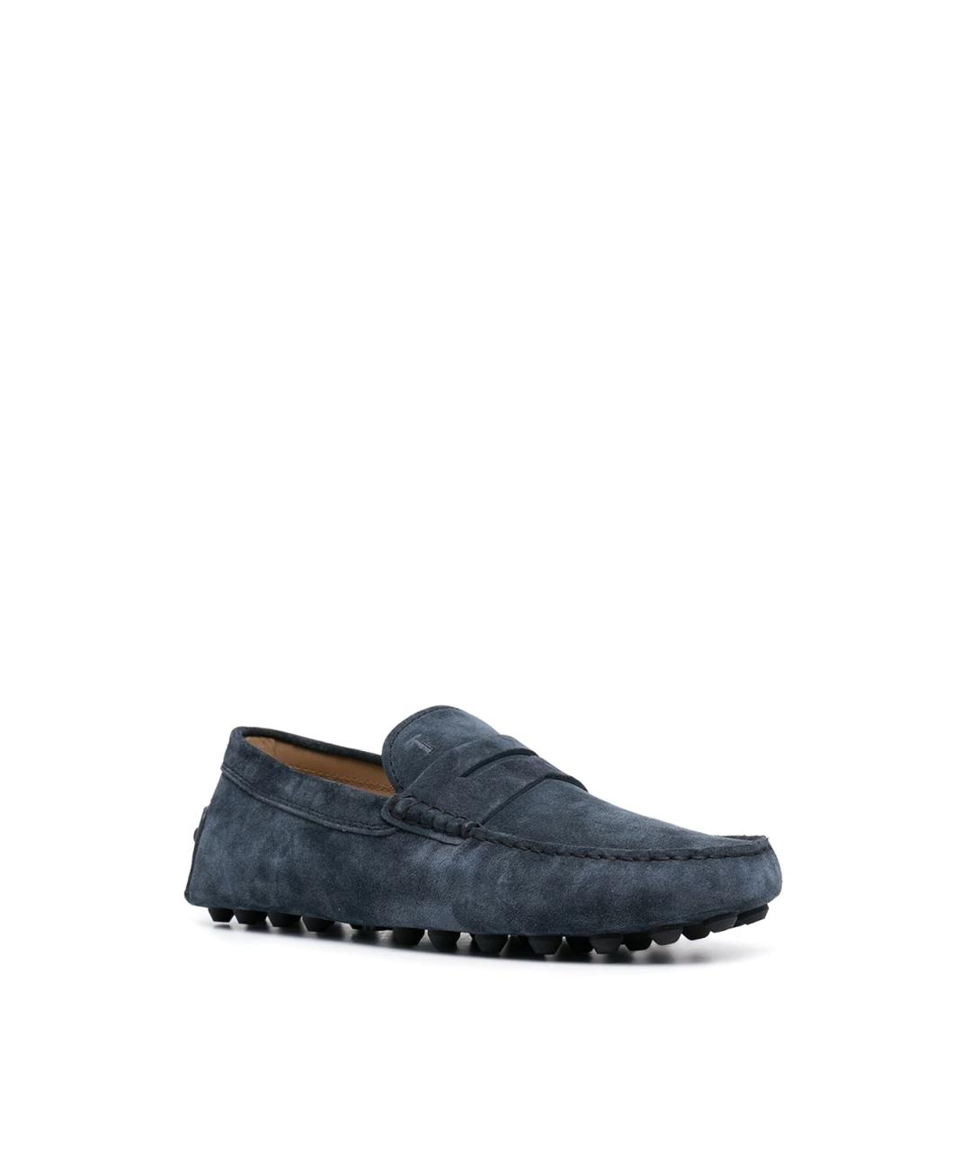 TOD'S Синие замшевые мокасины, фото 2