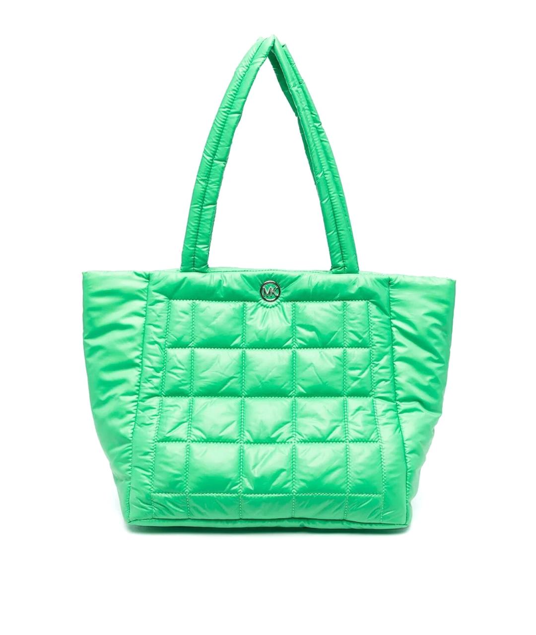 MICHAEL KORS Зеленая синтетическая сумка тоут, фото 1