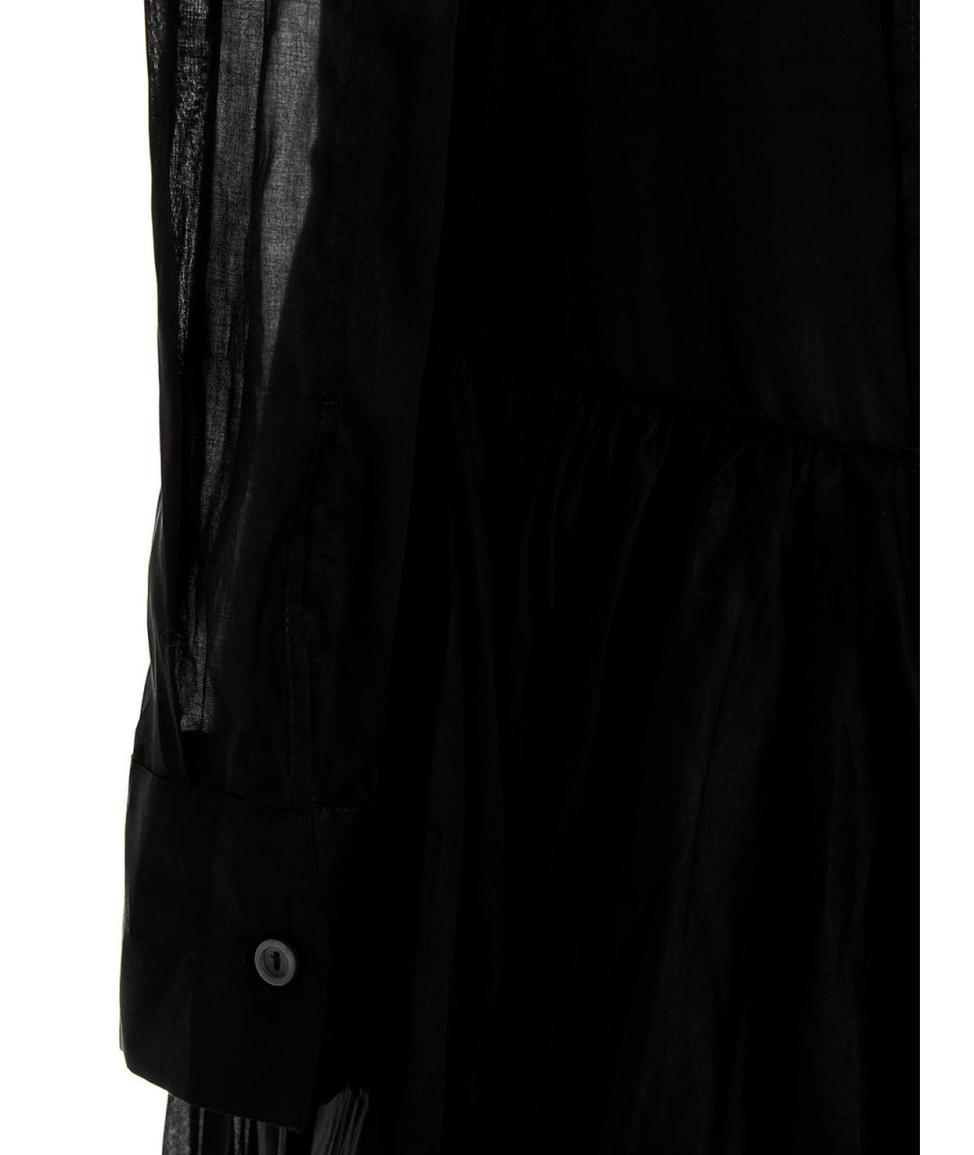 JIL SANDER Черное хлопковое платье, фото 4