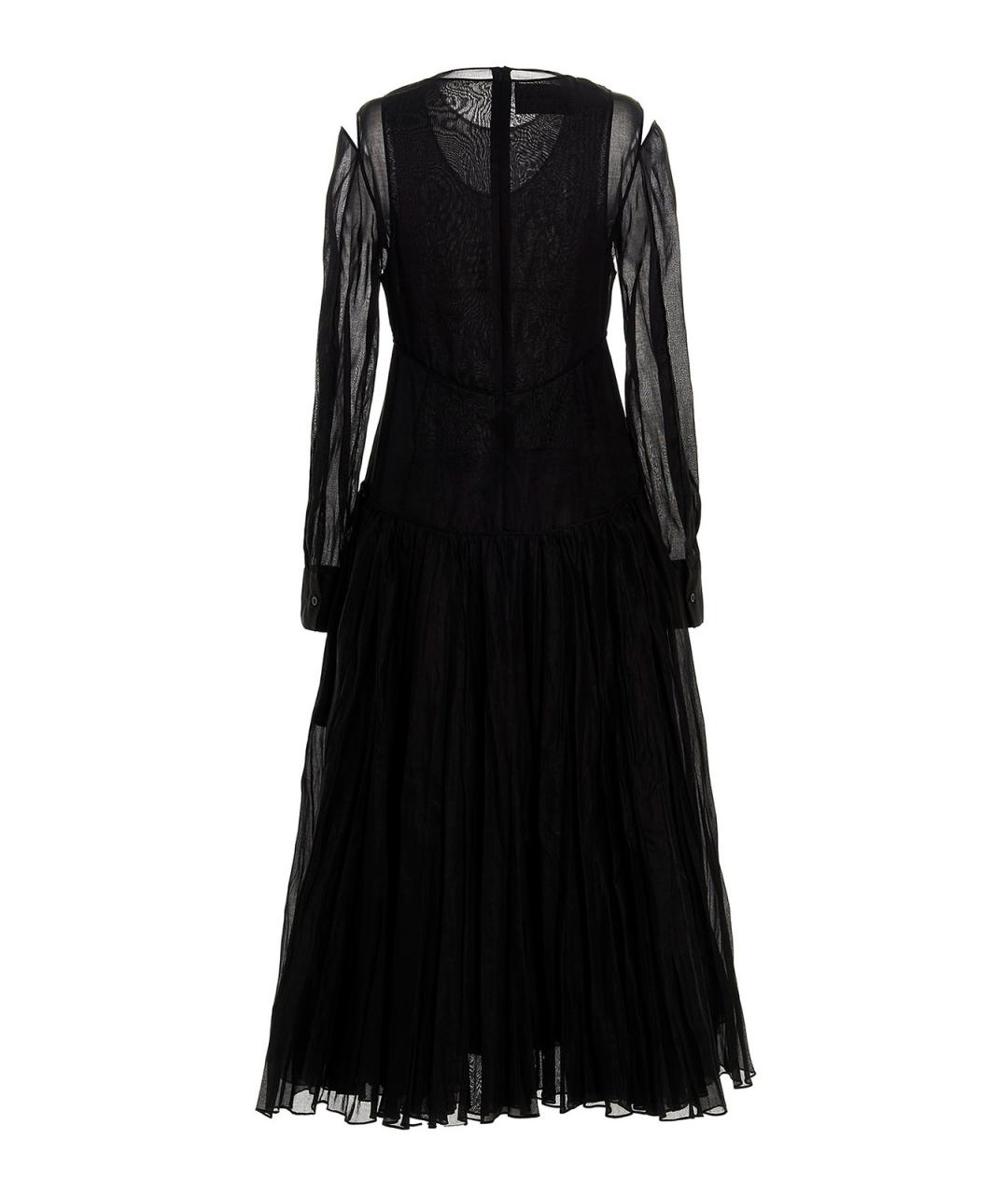 JIL SANDER Черное хлопковое платье, фото 2