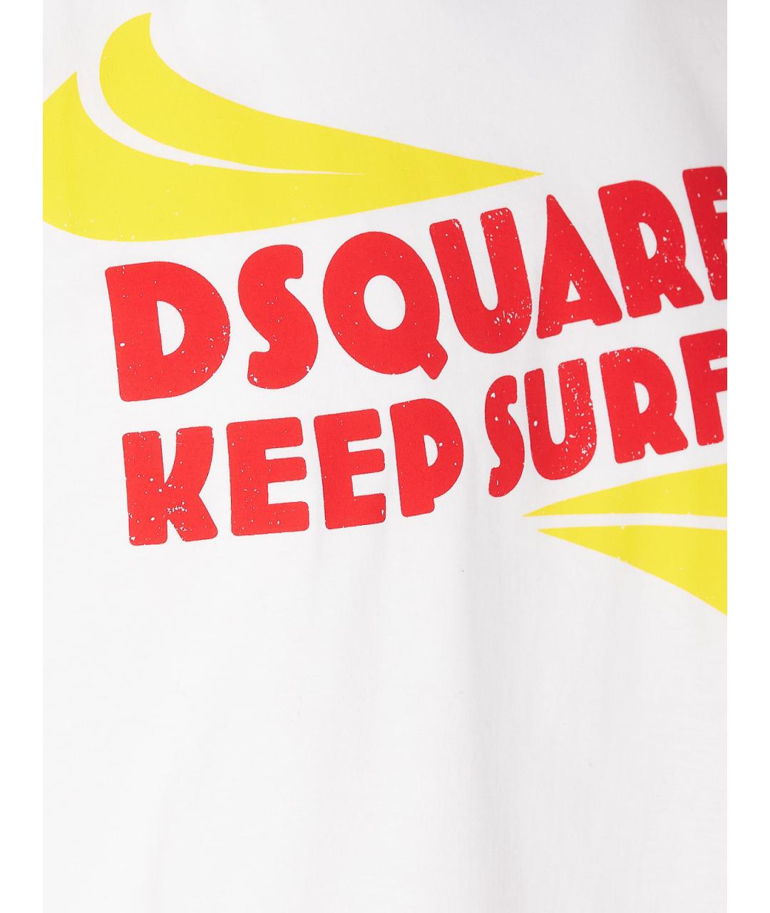 DSQUARED2 Белая хлопковая футболка, фото 3