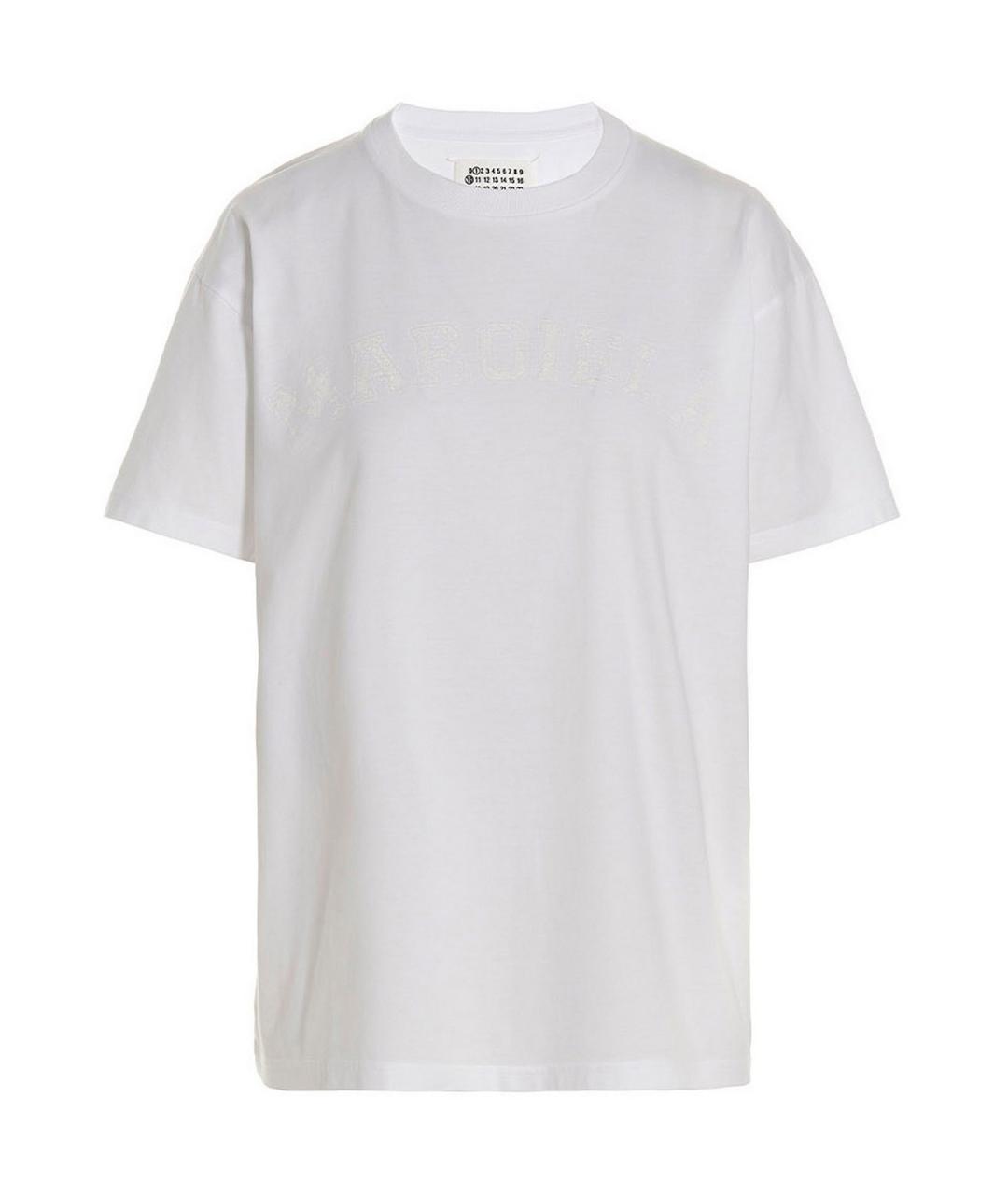 MAISON MARGIELA Белая хлопковая футболка, фото 1