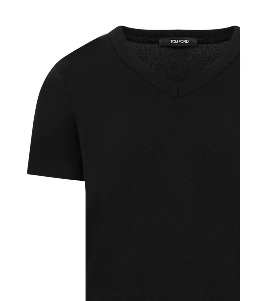 TOM FORD Черная хлопковая футболка, фото 3