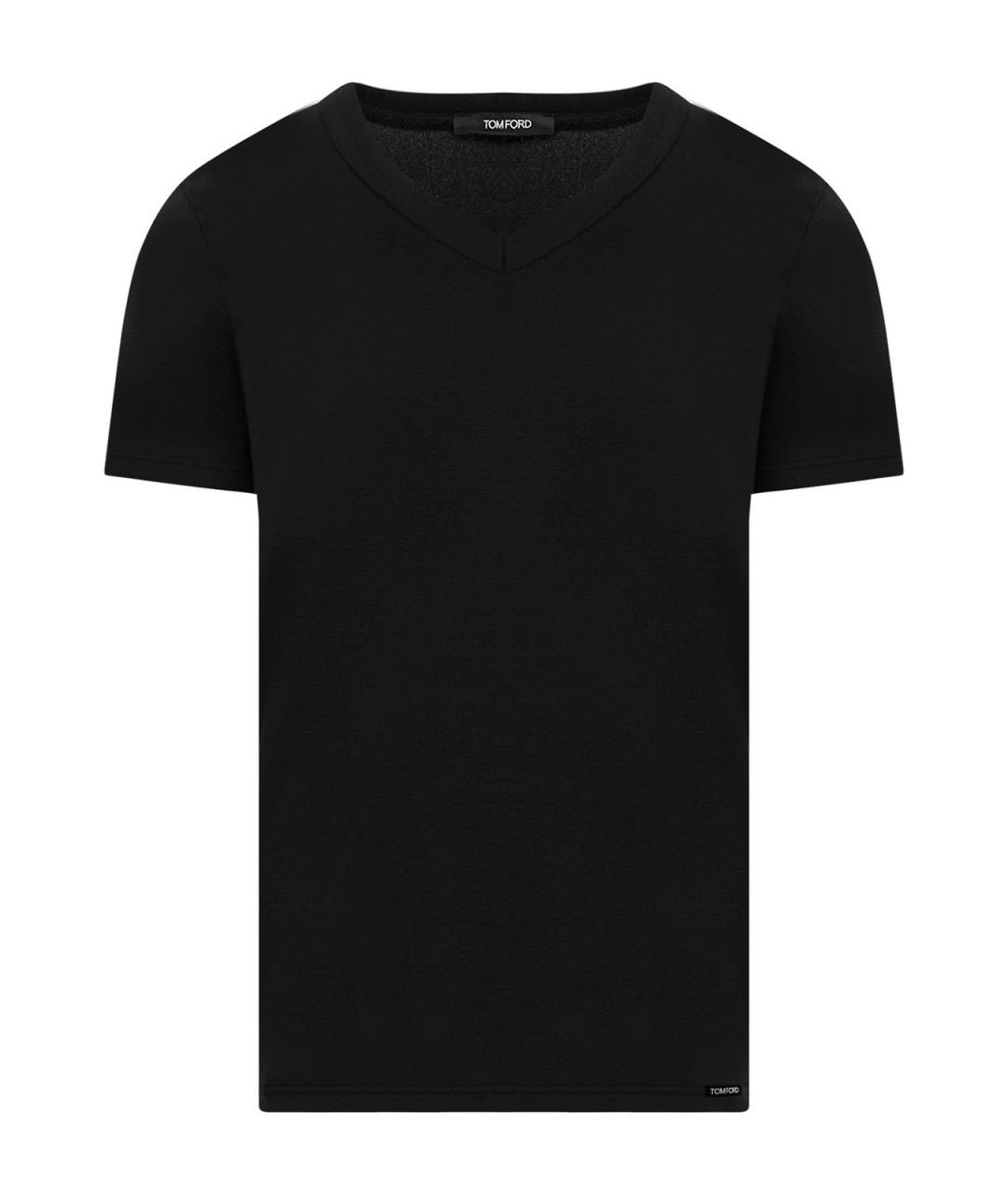 TOM FORD Черная хлопковая футболка, фото 1