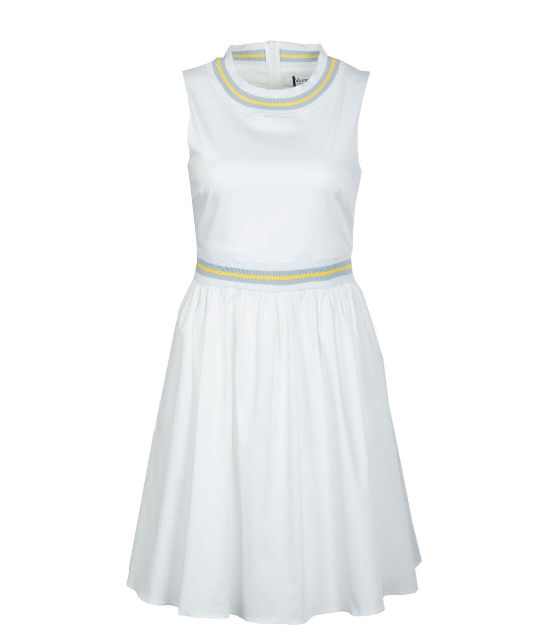 BLUGIRL Белое хлопко-эластановое повседневное платье, фото 1