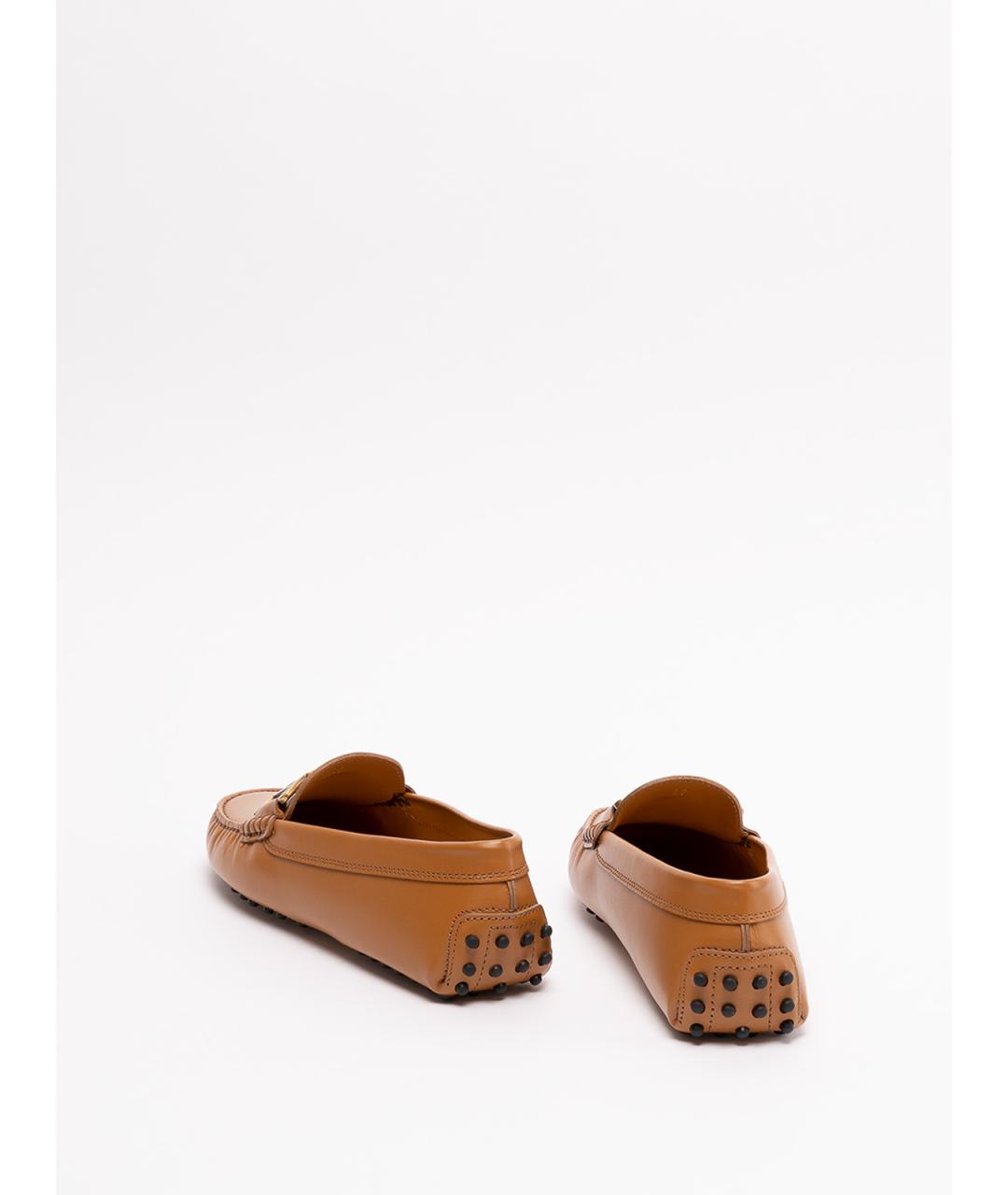 TOD'S Бежевые кожаные лоферы, фото 3