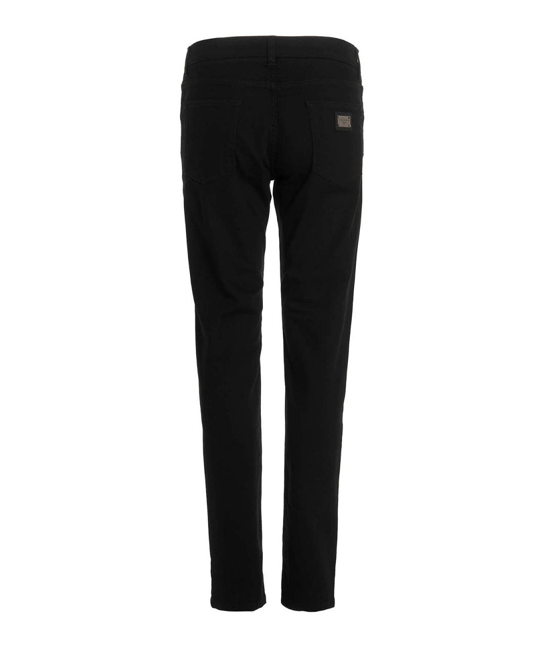 DOLCE&GABBANA Черные хлопковые прямые джинсы, фото 2