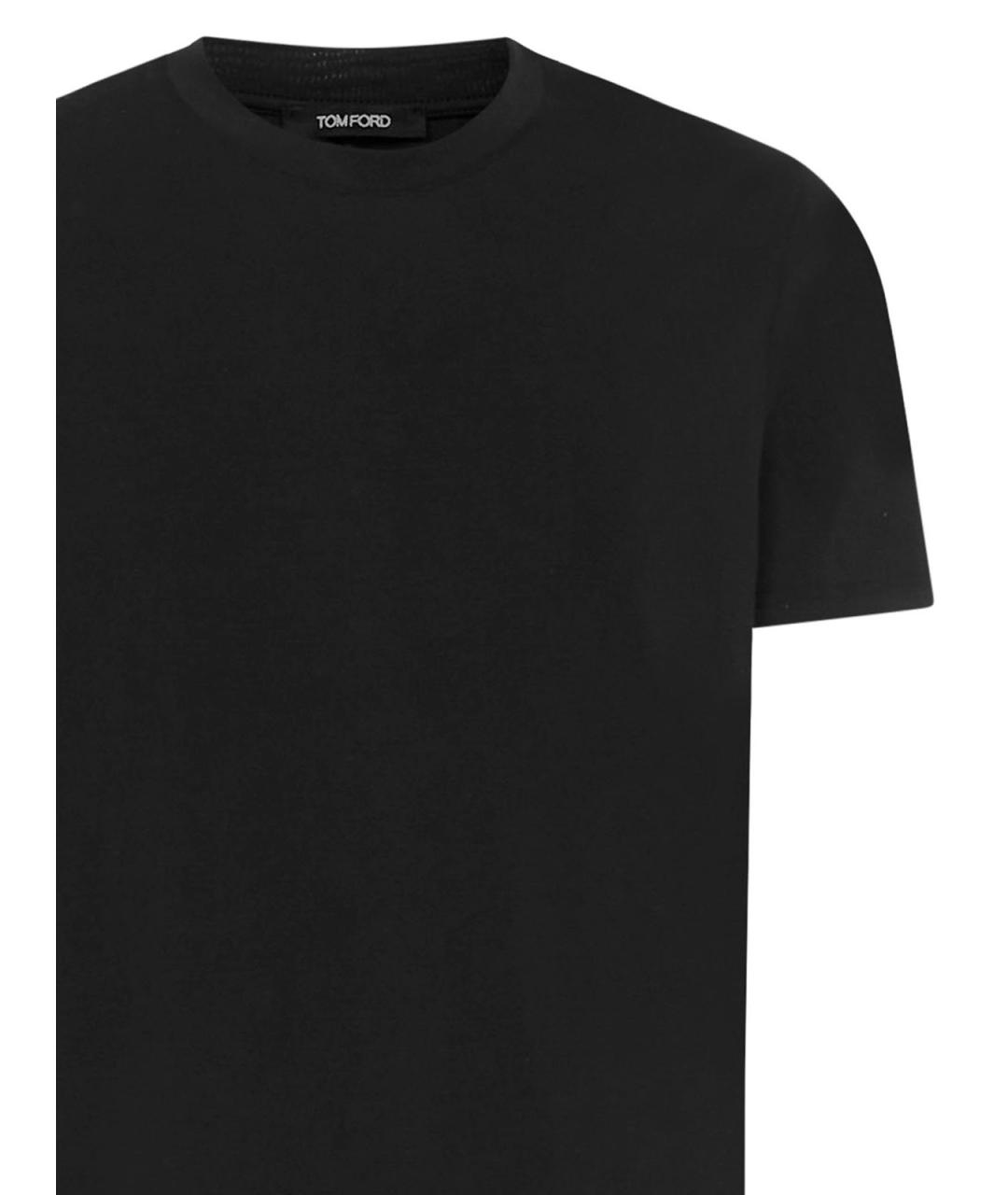 TOM FORD Черная хлопковая футболка, фото 3