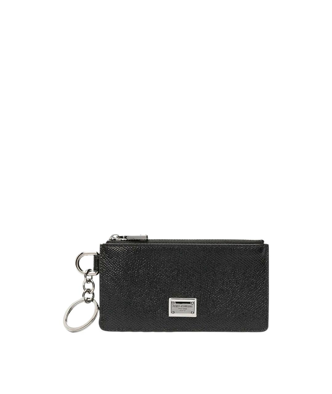 DOLCE&GABBANA Черный кожаный кошелек, фото 1