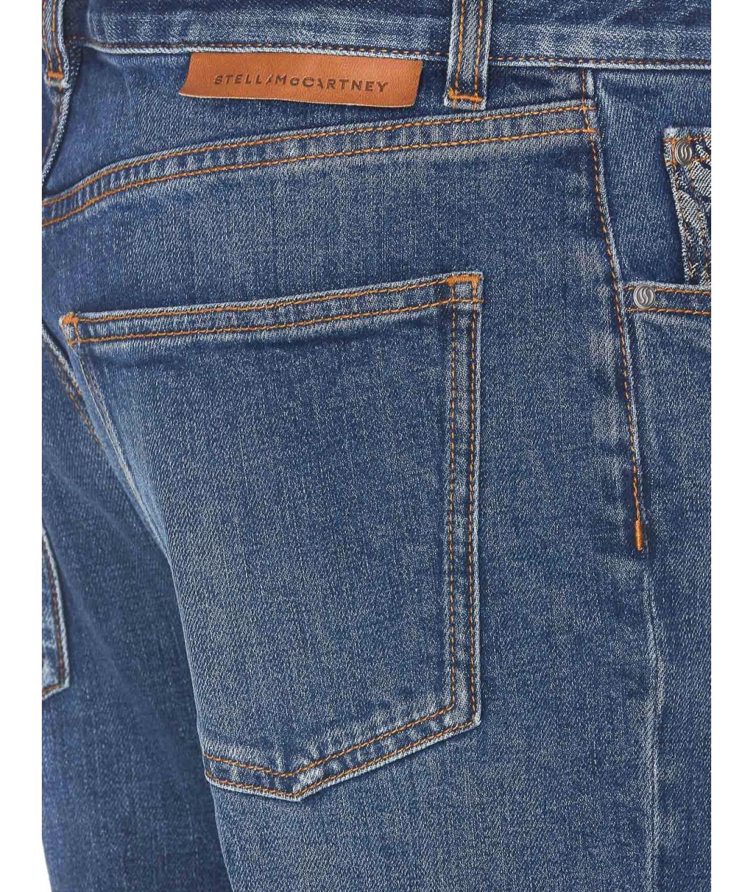 STELLA MCCARTNEY Синие хлопковые прямые джинсы, фото 3