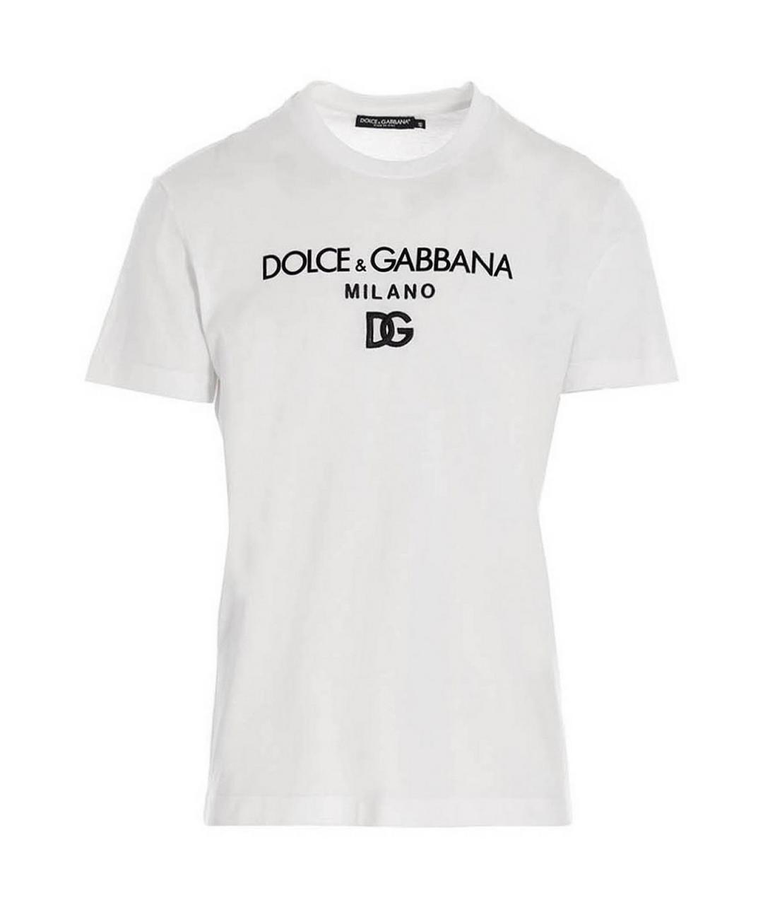 DOLCE&GABBANA Белая хлопковая футболка, фото 1