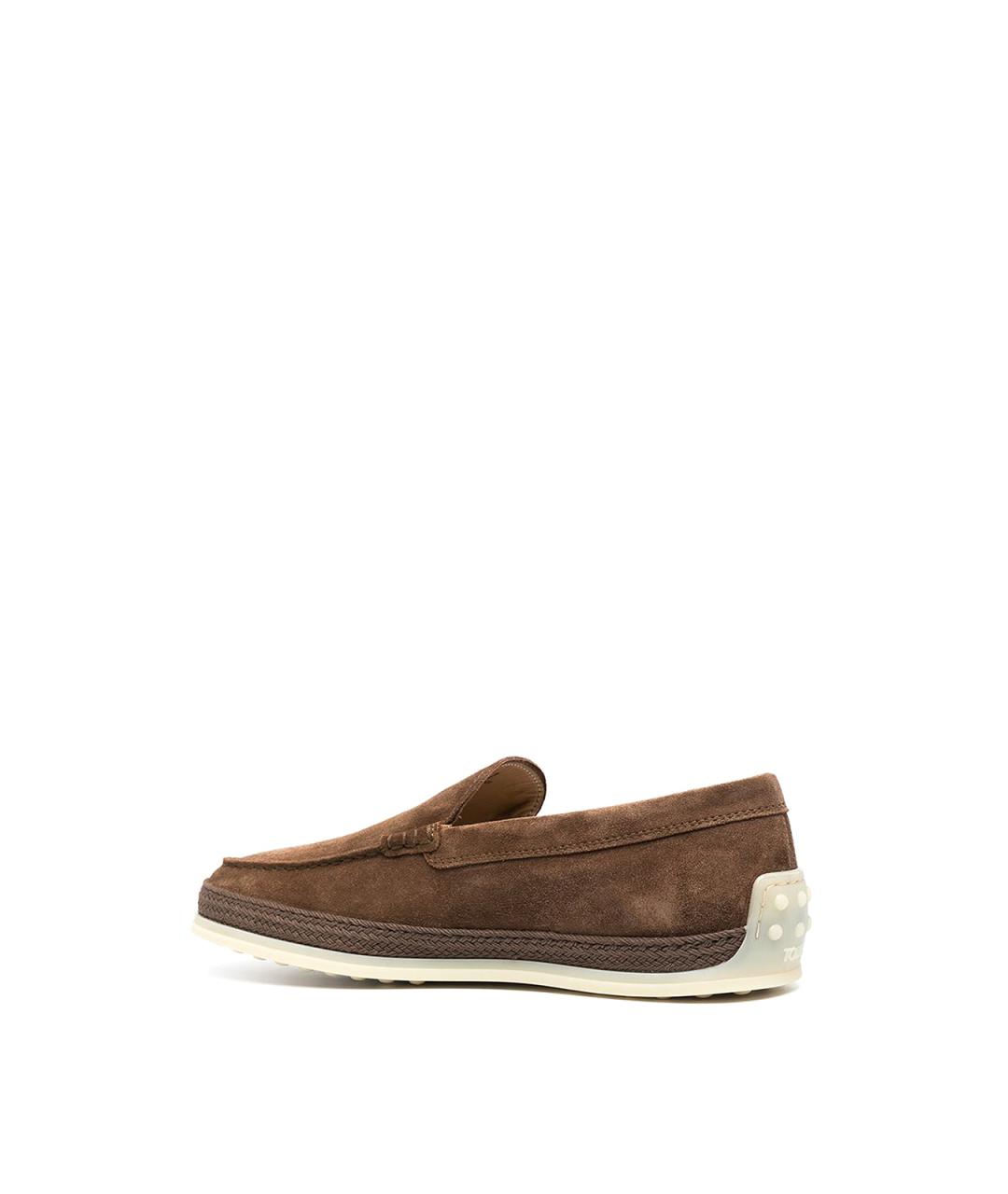 TOD'S Коричневые замшевые лоферы, фото 3