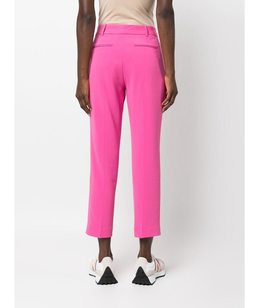 MICHAEL MICHAEL KORS Розовые полиэстеровые брюки широкие, фото 4