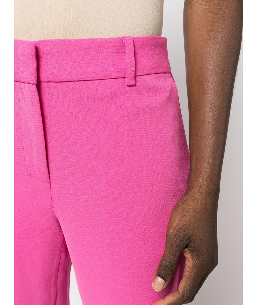 MICHAEL MICHAEL KORS Розовые полиэстеровые брюки широкие, фото 5