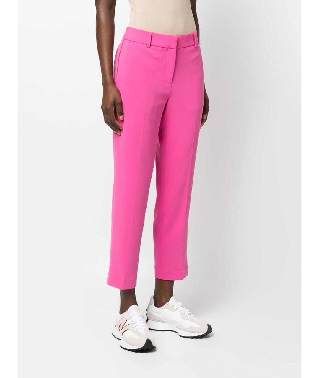 MICHAEL MICHAEL KORS Розовые полиэстеровые брюки широкие, фото 3