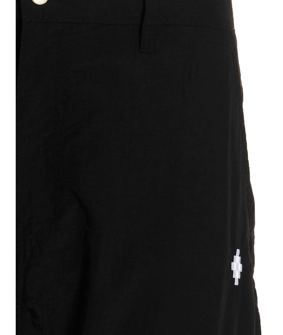 MARCELO BURLON Черные полиамидовые повседневные брюки, фото 3