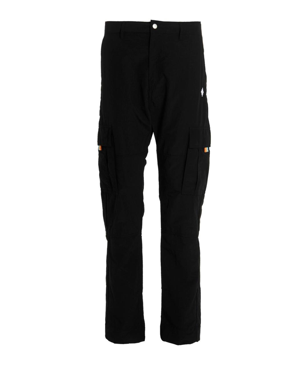 MARCELO BURLON Черные полиамидовые повседневные брюки, фото 1