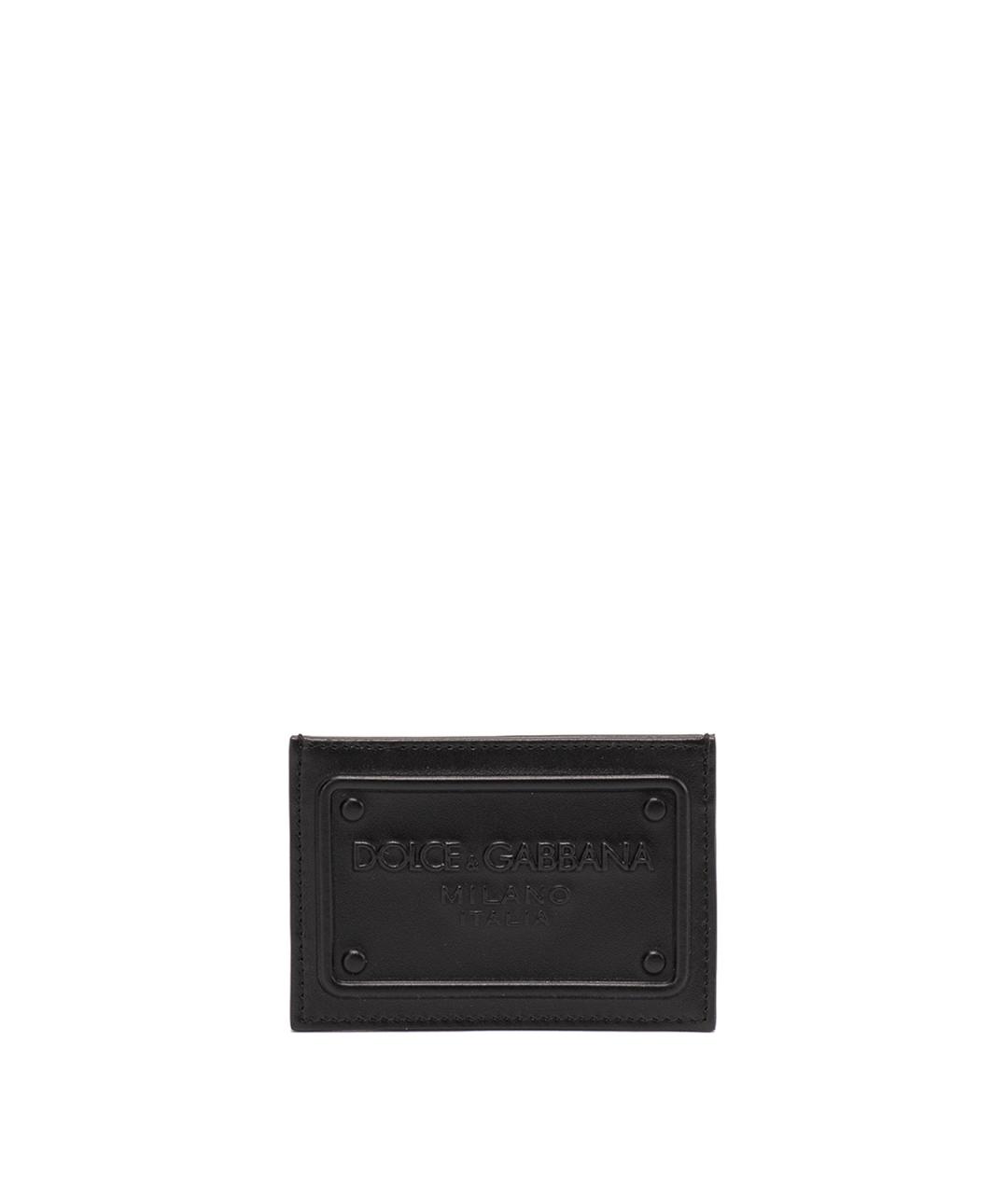 DOLCE&GABBANA Черный кожаный кардхолдер, фото 4